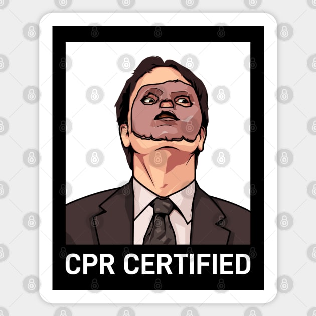Dwight Scrute Cpr Certified, The Office Meme Sticker by MIKOLTN